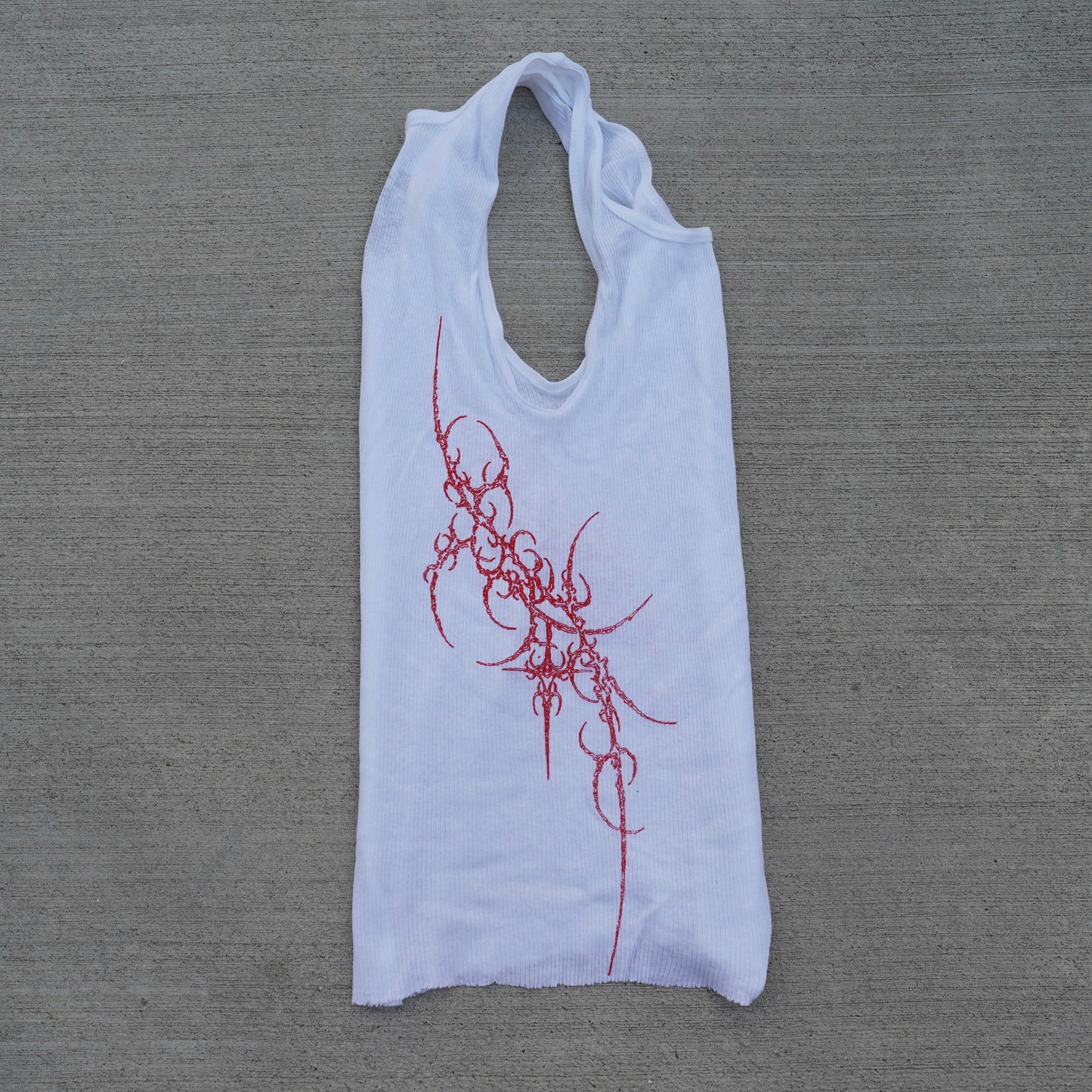 Blood Streak Tank Top Wht